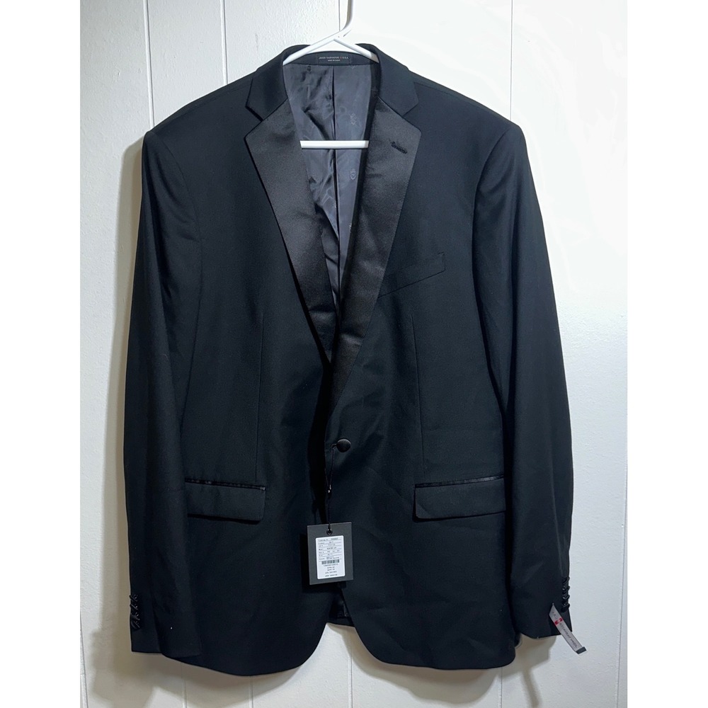 John Varvatos Star USA Mens Black Tuxedo‎ Jacket Bedford-LNT Peak Lapel 48L NEW